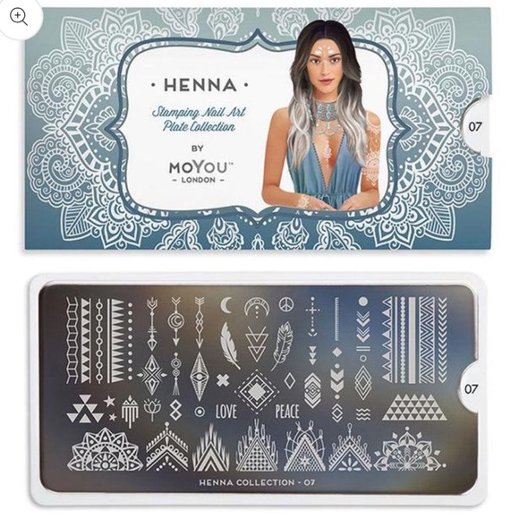 MoYou London nail art stamping plate Henna 07 NWOT - Picture 2 of 4